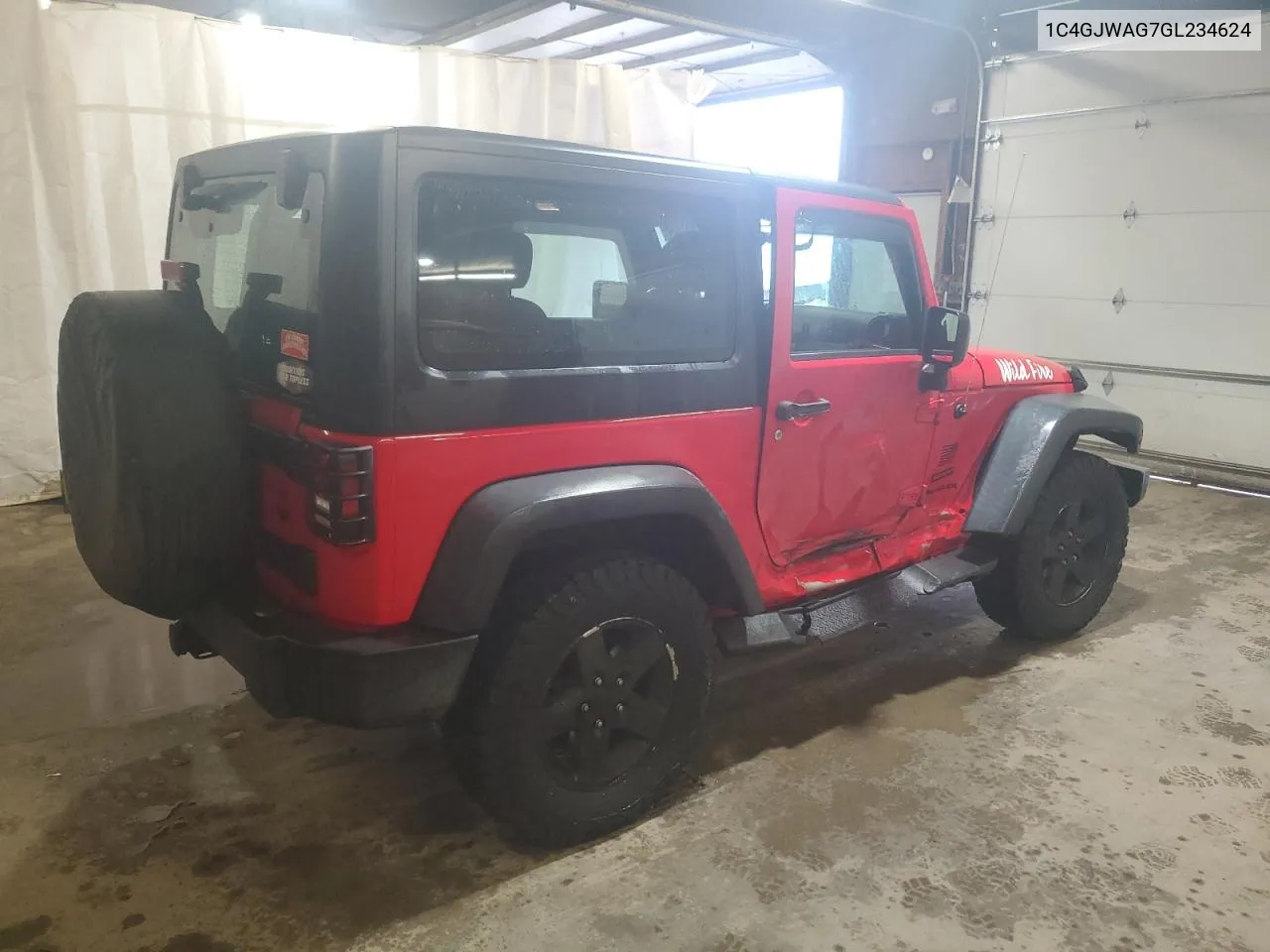 2016 Jeep Wrangler Sport VIN: 1C4GJWAG7GL234624 Lot: 72657854