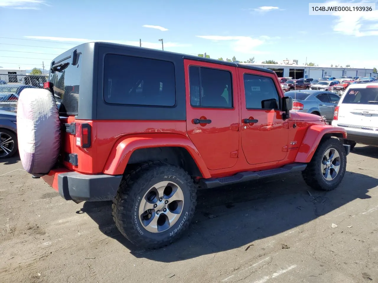 2016 Jeep Wrangler Unlimited Sahara VIN: 1C4BJWEG0GL193936 Lot: 72916464