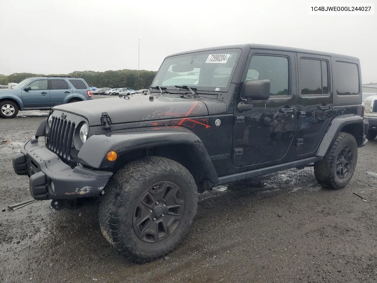 2016 Jeep Wrangler Unlimited Sahara VIN: 1C4BJWEG0GL244027 Lot: 72990204