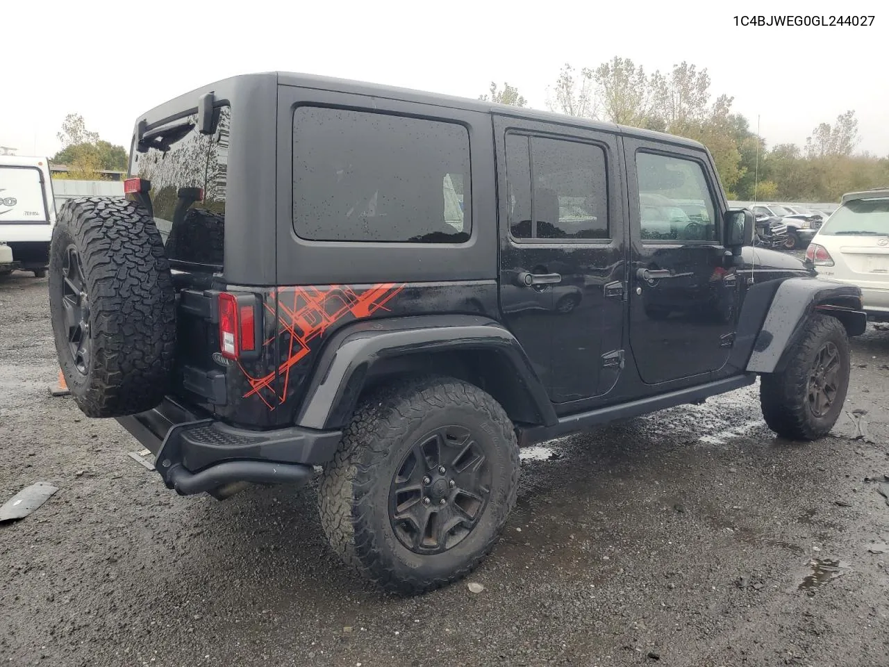 2016 Jeep Wrangler Unlimited Sahara VIN: 1C4BJWEG0GL244027 Lot: 72990204