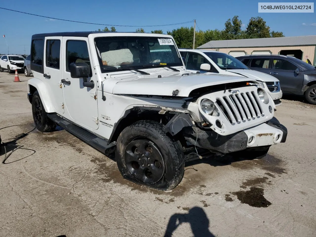 2016 Jeep Wrangler Unlimited Sahara VIN: 1C4BJWEG1GL242724 Lot: 73097024