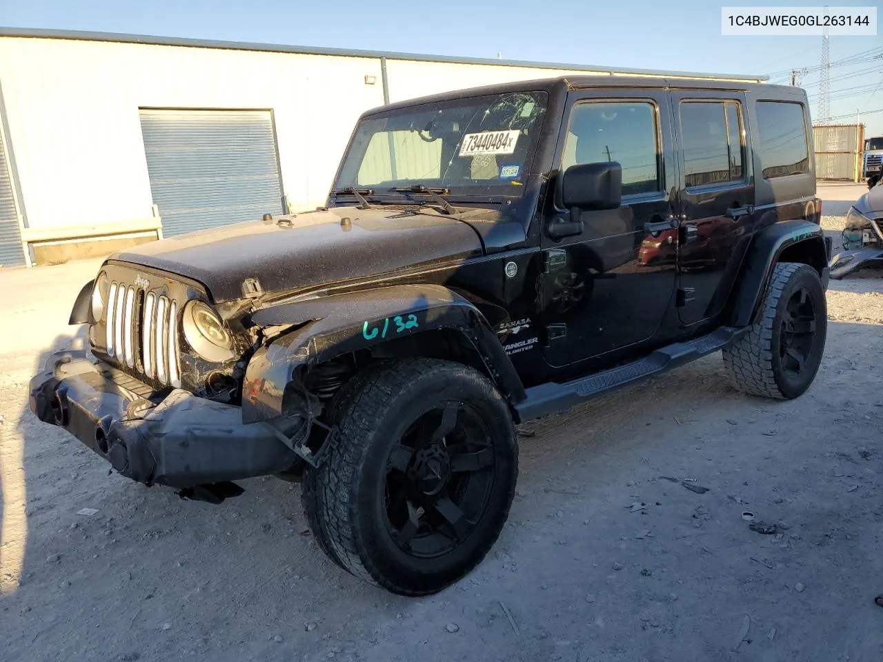 1C4BJWEG0GL263144 2016 Jeep Wrangler Unlimited Sahara