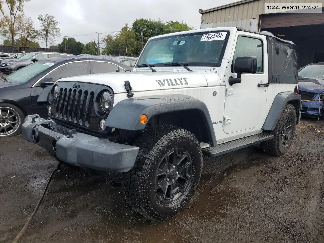 2016 Jeep Wrangler Sport VIN: 1C4AJWAG2GL224721 Lot: 73524824