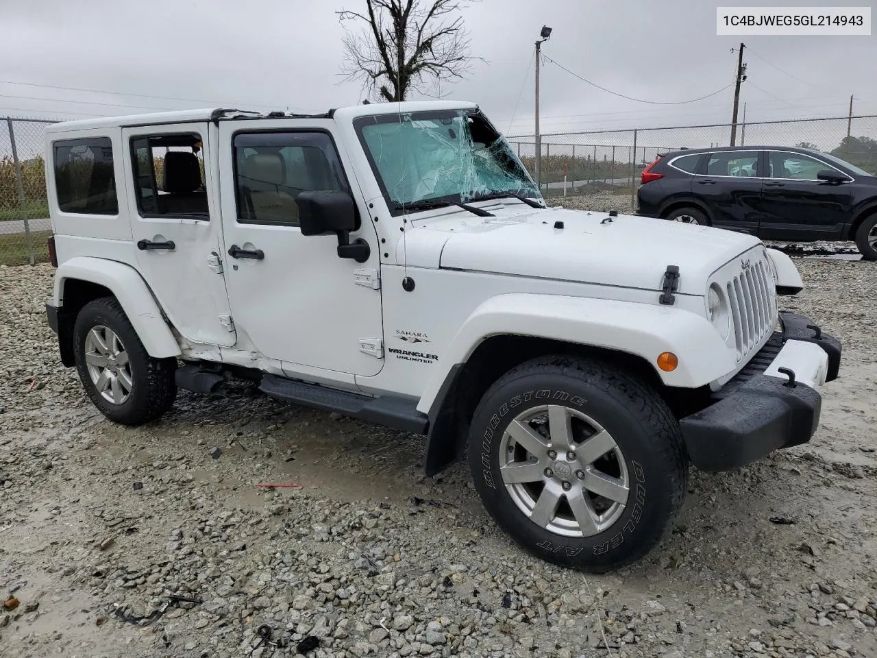 2016 Jeep Wrangler Unlimited Sahara VIN: 1C4BJWEG5GL214943 Lot: 73553134