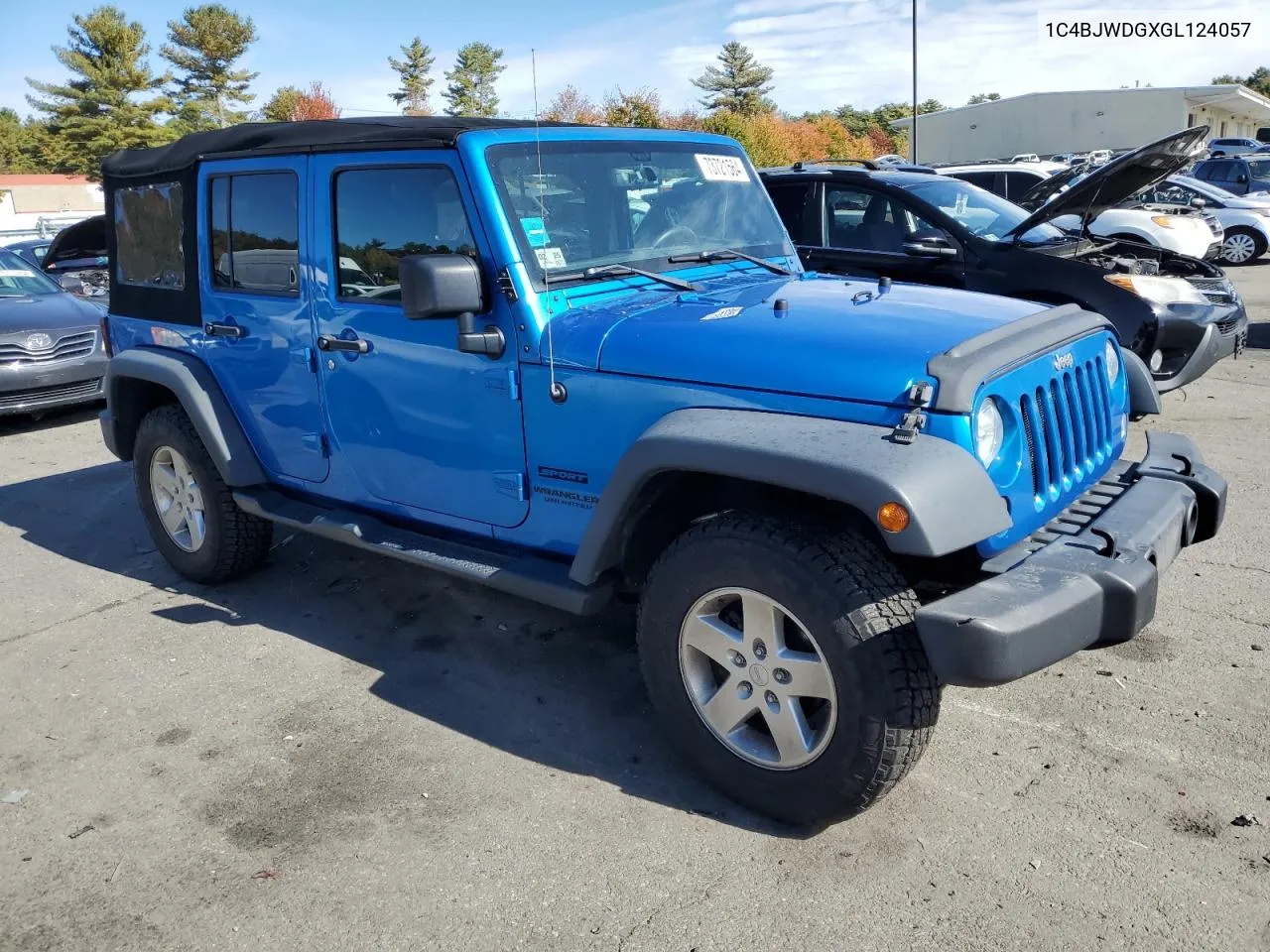 2016 Jeep Wrangler Unlimited Sport VIN: 1C4BJWDGXGL124057 Lot: 73721564