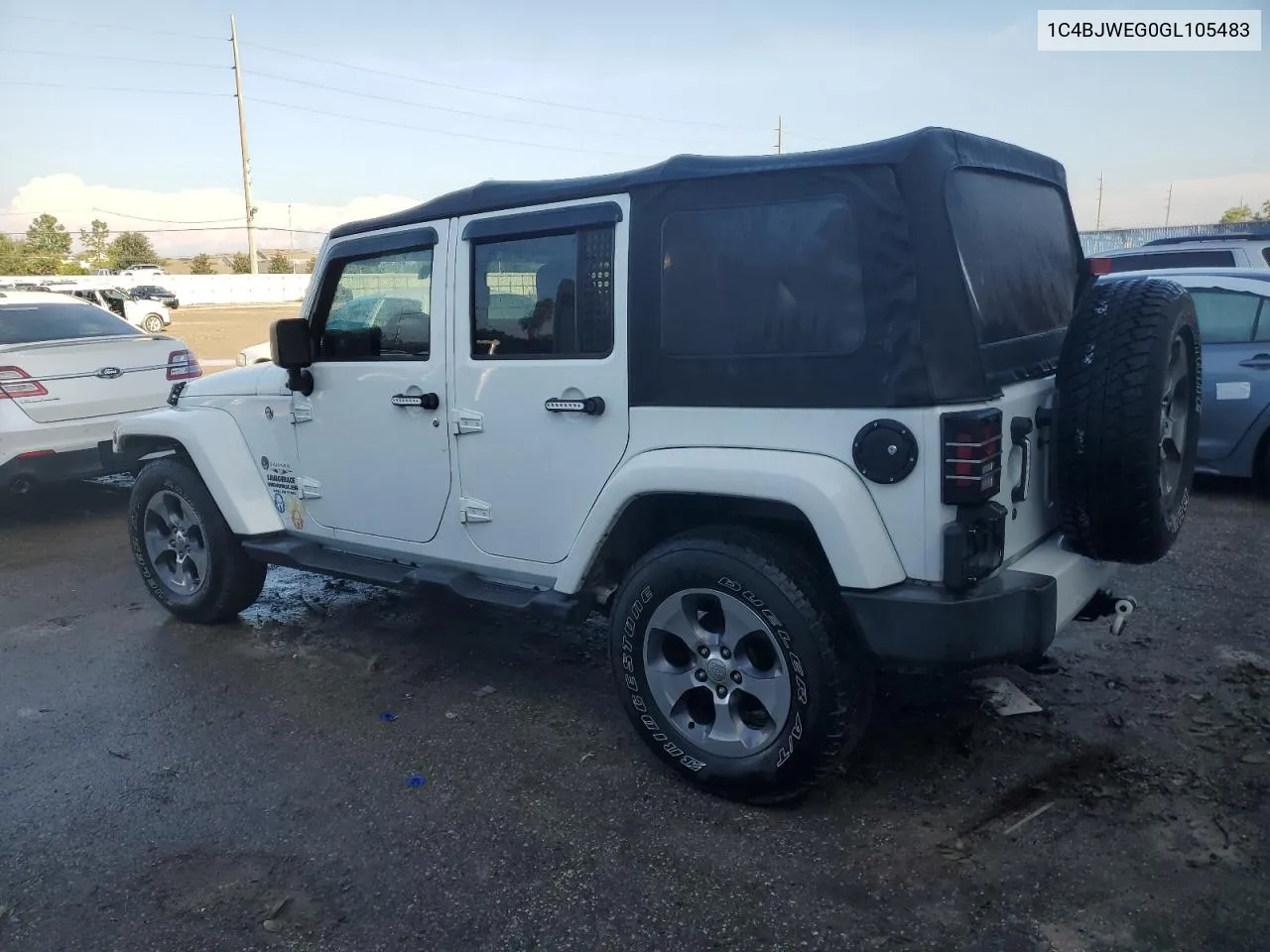 2016 Jeep Wrangler Unlimited Sahara VIN: 1C4BJWEG0GL105483 Lot: 73825394