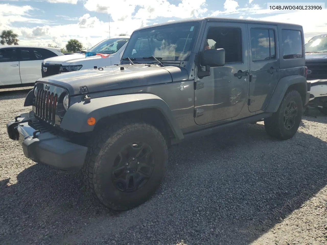 2016 Jeep Wrangler Unlimited Sport VIN: 1C4BJWDG4GL233906 Lot: 73962244