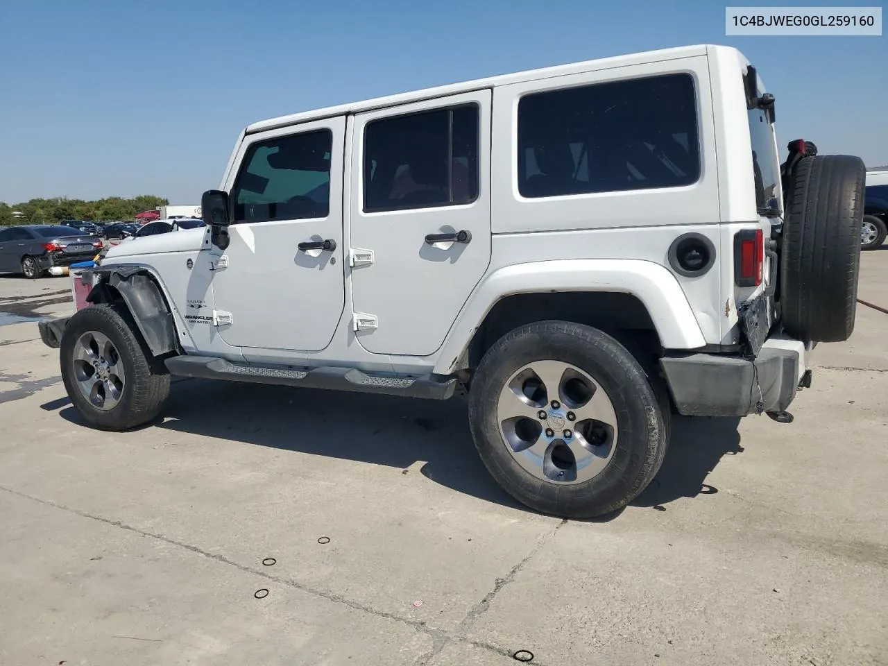 2016 Jeep Wrangler Unlimited Sahara VIN: 1C4BJWEG0GL259160 Lot: 74106624