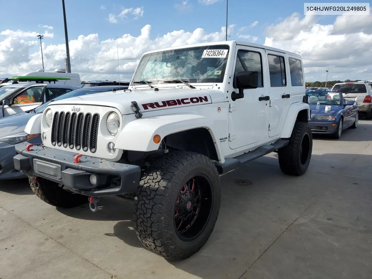 2016 Jeep Wrangler Unlimited Rubicon VIN: 1C4HJWFG2GL249805 Lot: 74236364