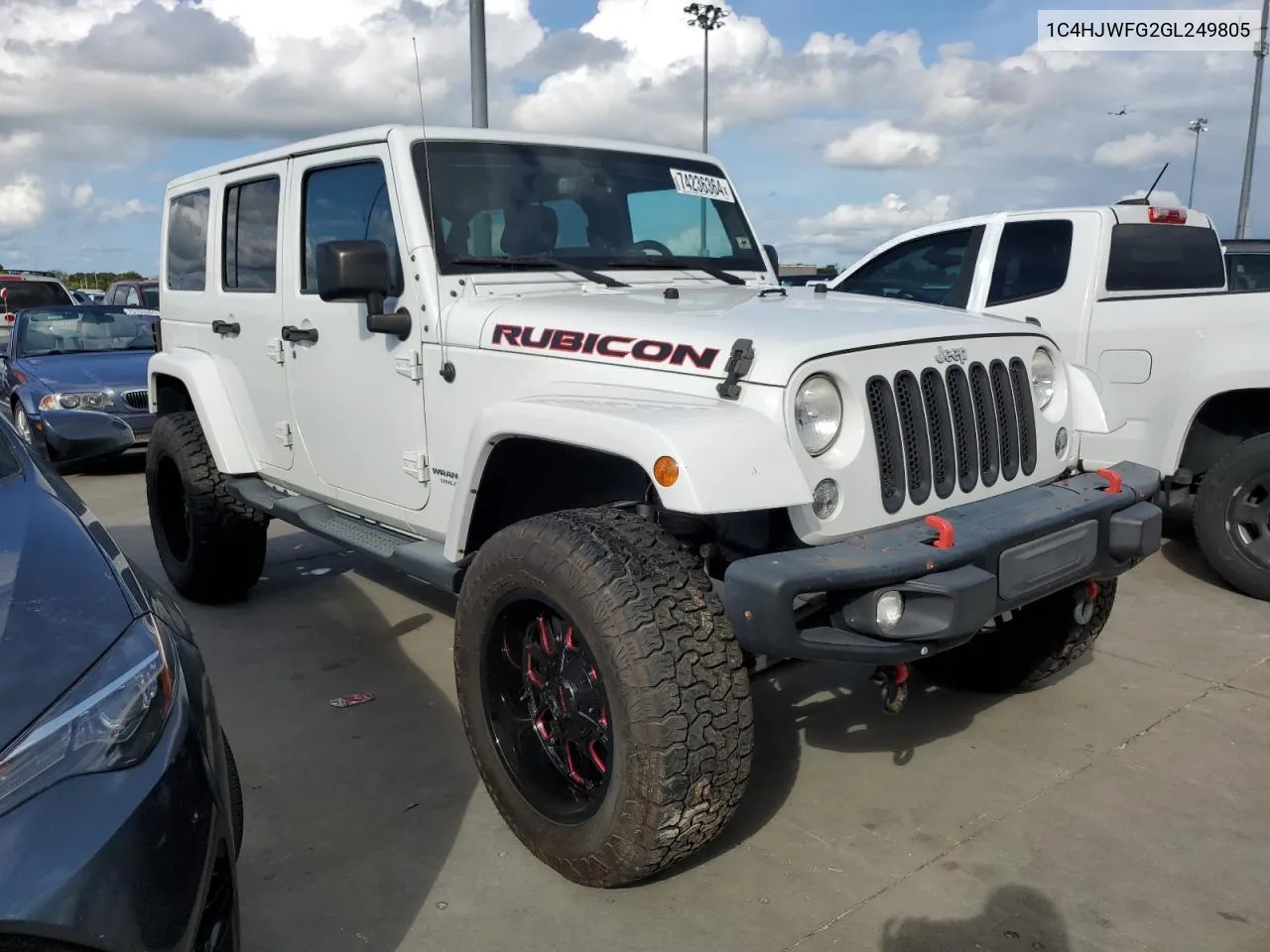 2016 Jeep Wrangler Unlimited Rubicon VIN: 1C4HJWFG2GL249805 Lot: 74236364