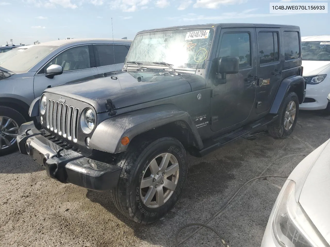 2016 Jeep Wrangler Unlimited Sahara VIN: 1C4BJWEG7GL156933 Lot: 74248794