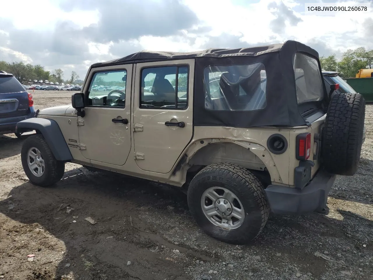 2016 Jeep Wrangler Unlimited Sport VIN: 1C4BJWDG9GL260678 Lot: 74374394