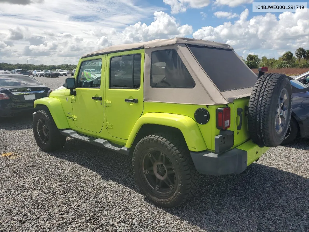 2016 Jeep Wrangler Unlimited Sahara VIN: 1C4BJWEG0GL291719 Lot: 74628834