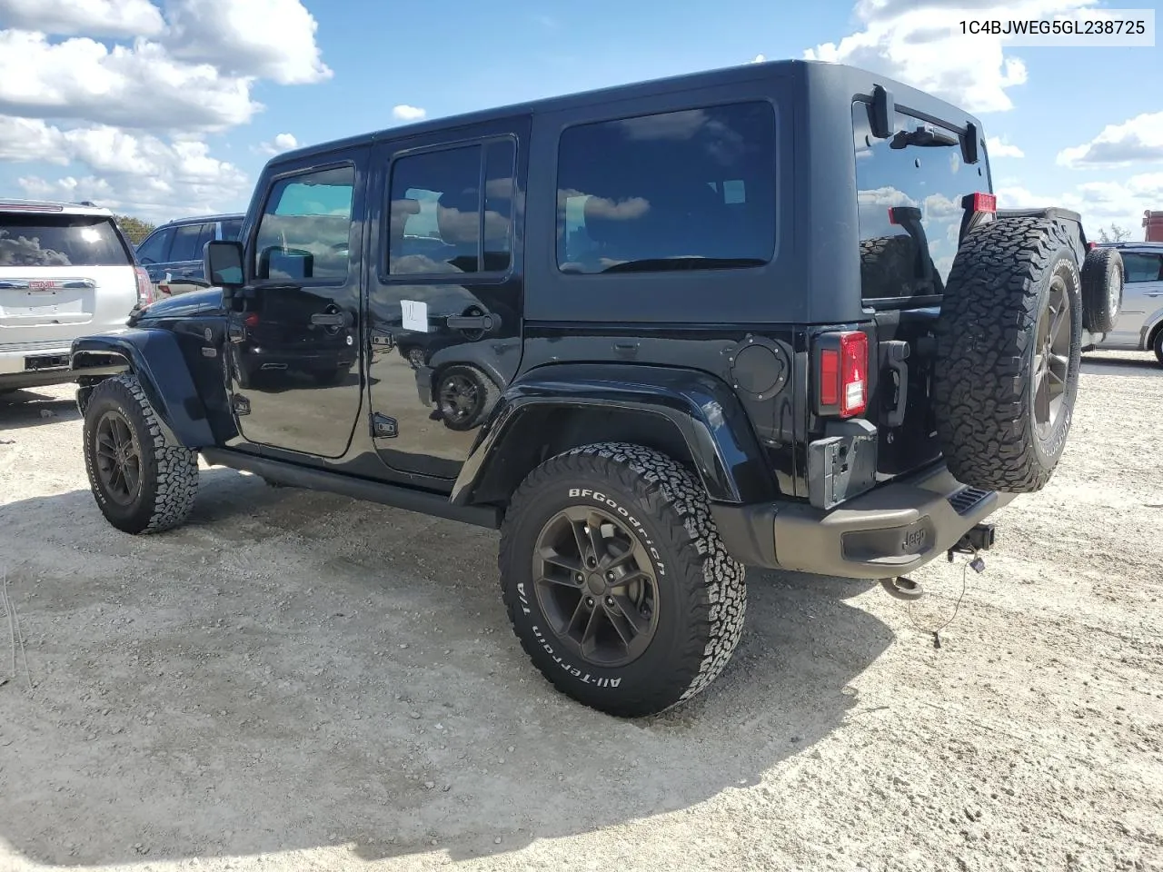 2016 Jeep Wrangler Unlimited Sahara VIN: 1C4BJWEG5GL238725 Lot: 74717204