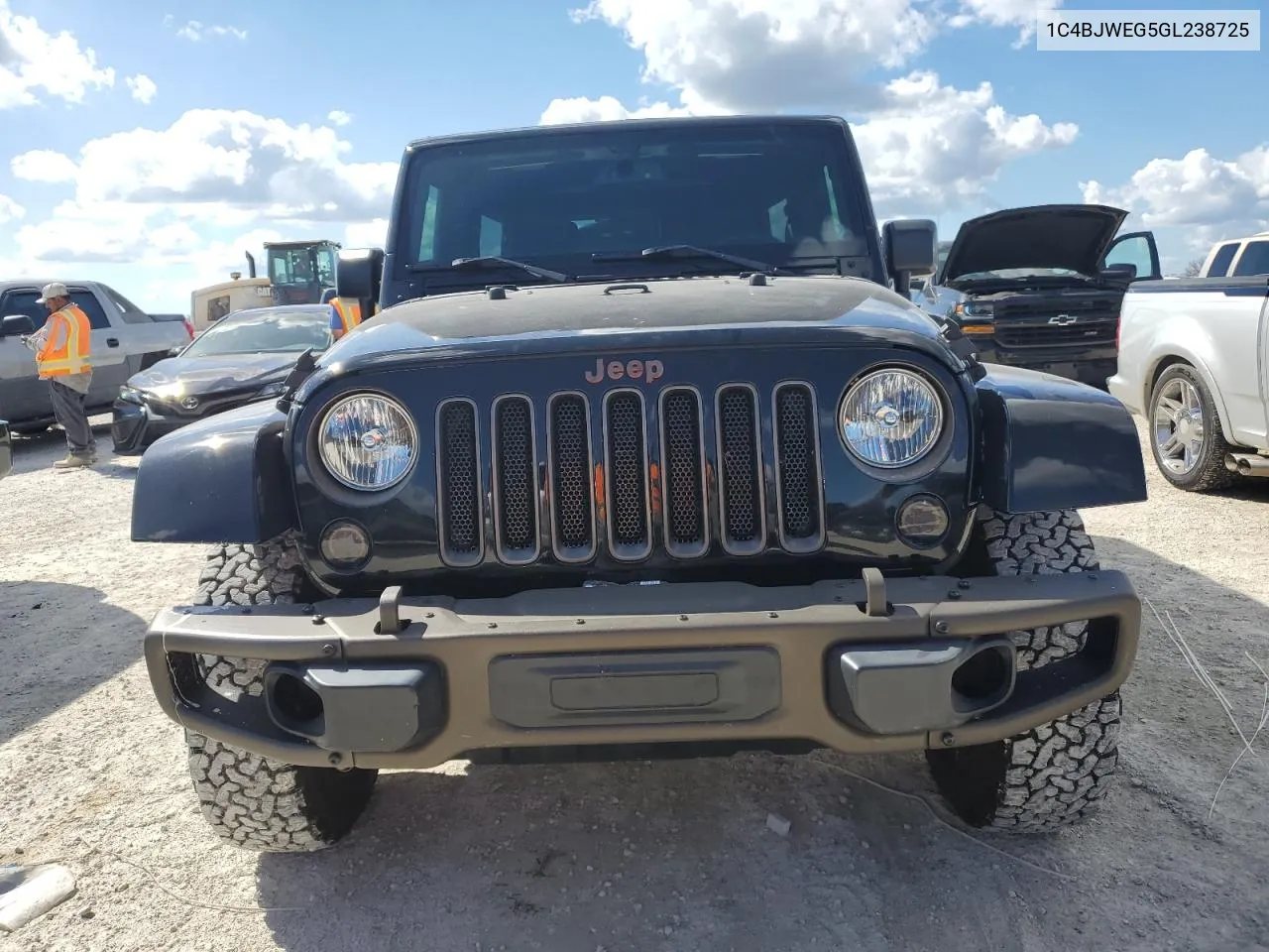 2016 Jeep Wrangler Unlimited Sahara VIN: 1C4BJWEG5GL238725 Lot: 74717204