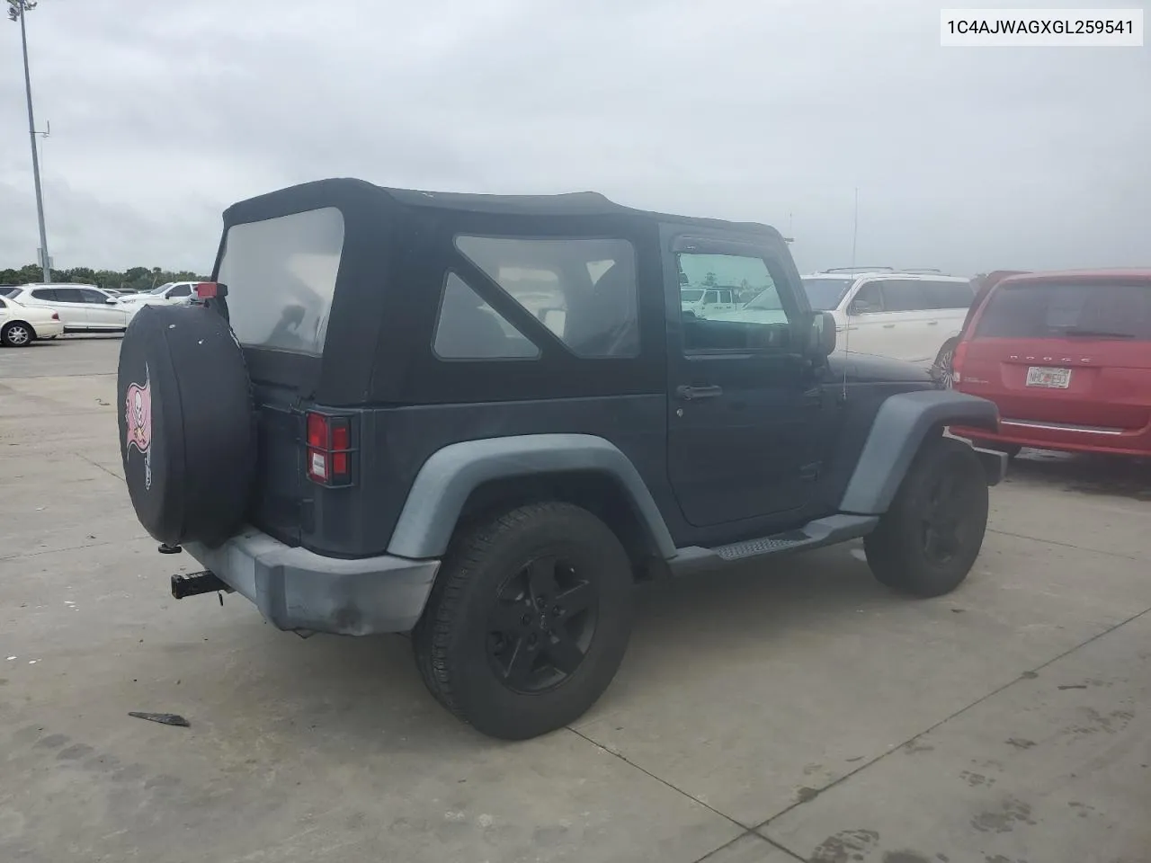 2016 Jeep Wrangler Sport VIN: 1C4AJWAGXGL259541 Lot: 75077964