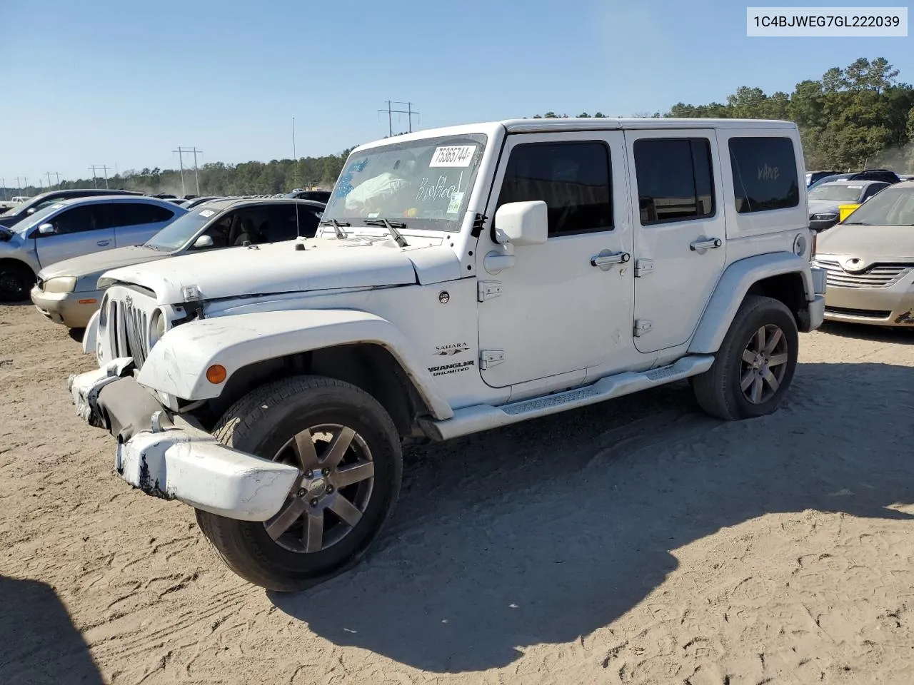 2016 Jeep Wrangler Unlimited Sahara VIN: 1C4BJWEG7GL222039 Lot: 75365744