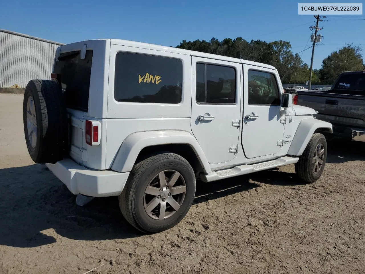 2016 Jeep Wrangler Unlimited Sahara VIN: 1C4BJWEG7GL222039 Lot: 75365744