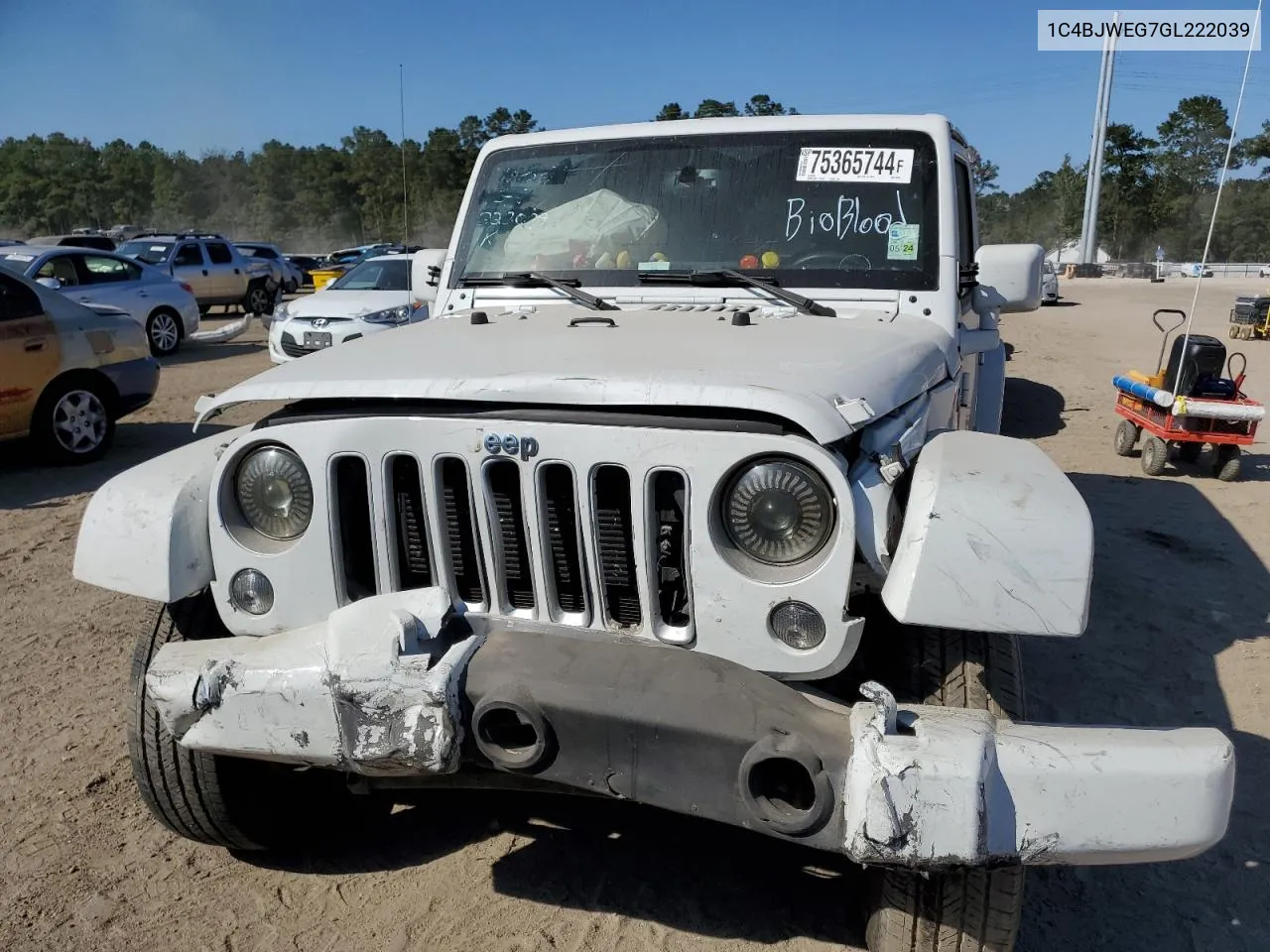 2016 Jeep Wrangler Unlimited Sahara VIN: 1C4BJWEG7GL222039 Lot: 75365744