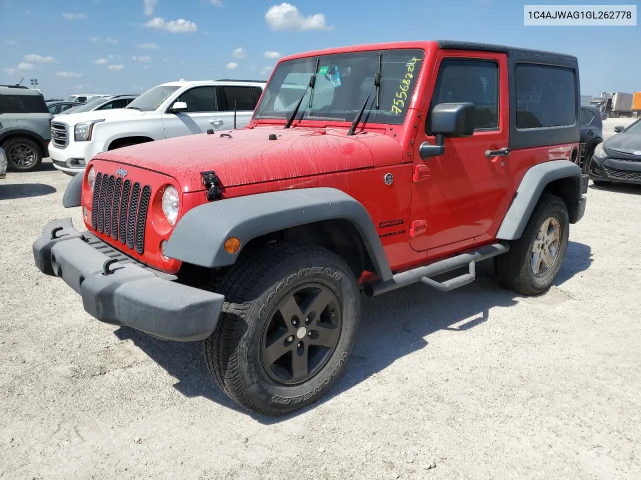 2016 Jeep Wrangler Sport VIN: 1C4AJWAG1GL262778 Lot: 75568224