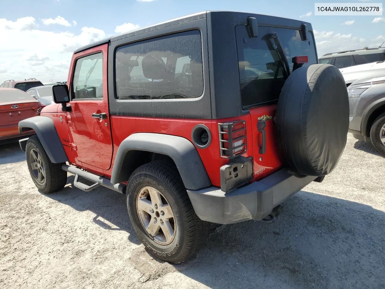 2016 Jeep Wrangler Sport VIN: 1C4AJWAG1GL262778 Lot: 75568224