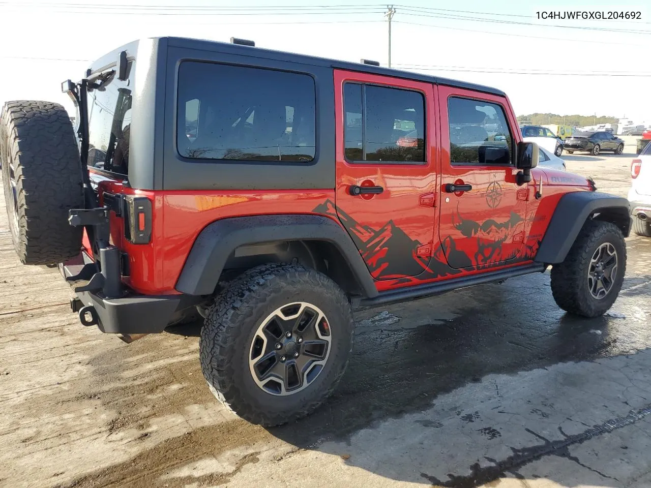 2016 Jeep Wrangler Unlimited Rubicon VIN: 1C4HJWFGXGL204692 Lot: 75818474