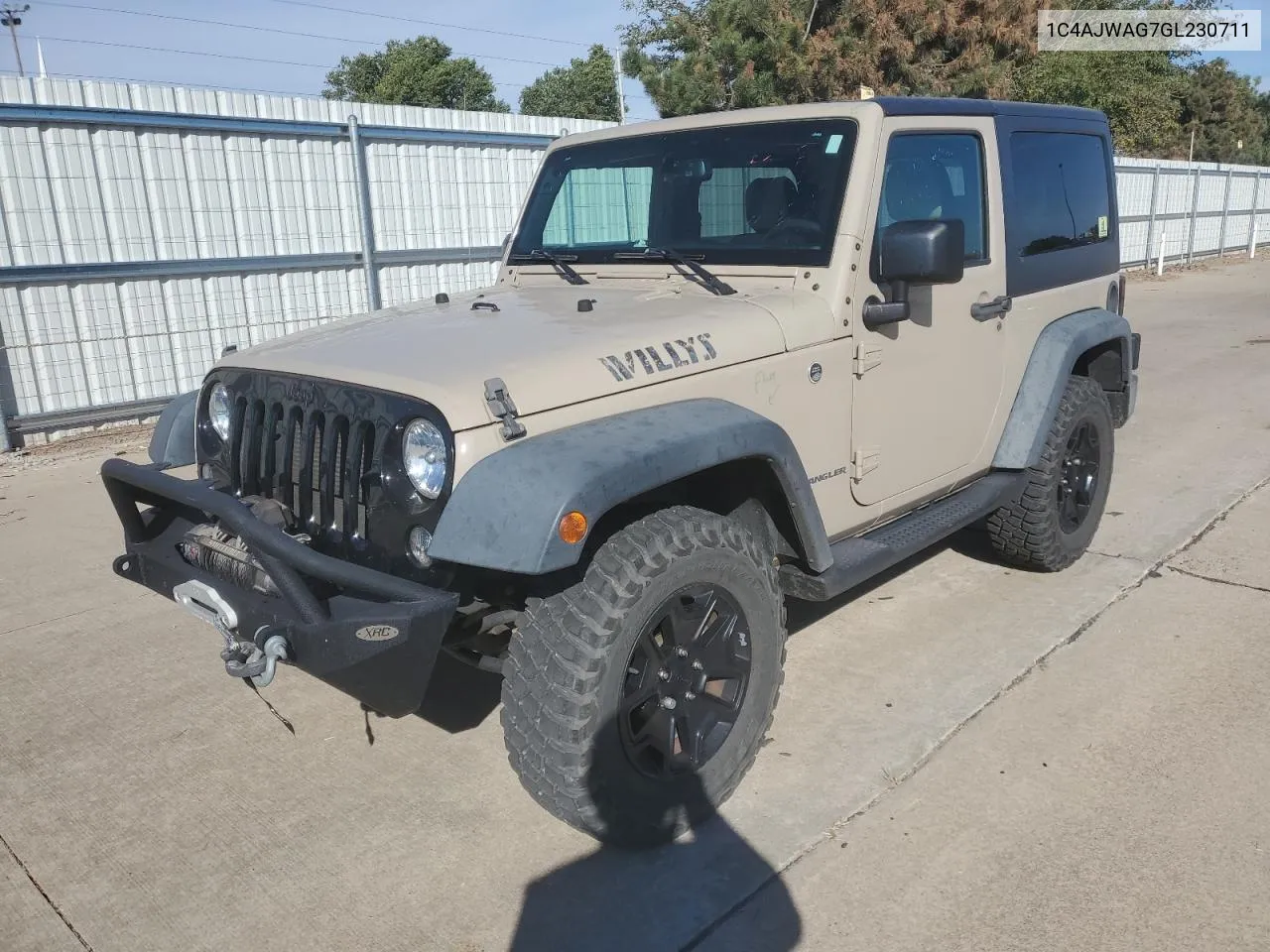 2016 Jeep Wrangler Sport VIN: 1C4AJWAG7GL230711 Lot: 76050584