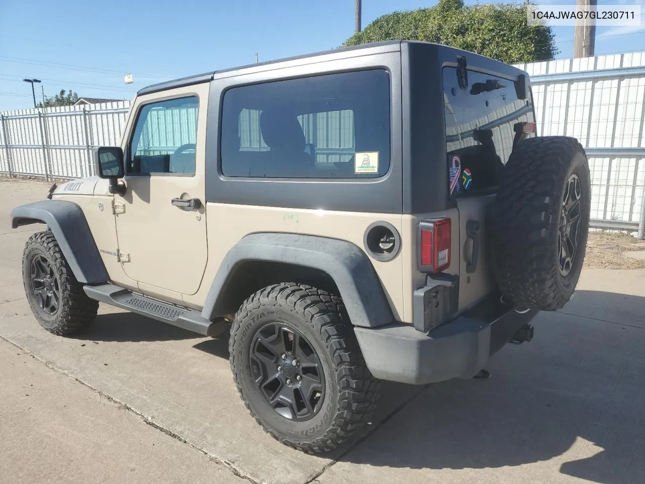 2016 Jeep Wrangler Sport VIN: 1C4AJWAG7GL230711 Lot: 76050584