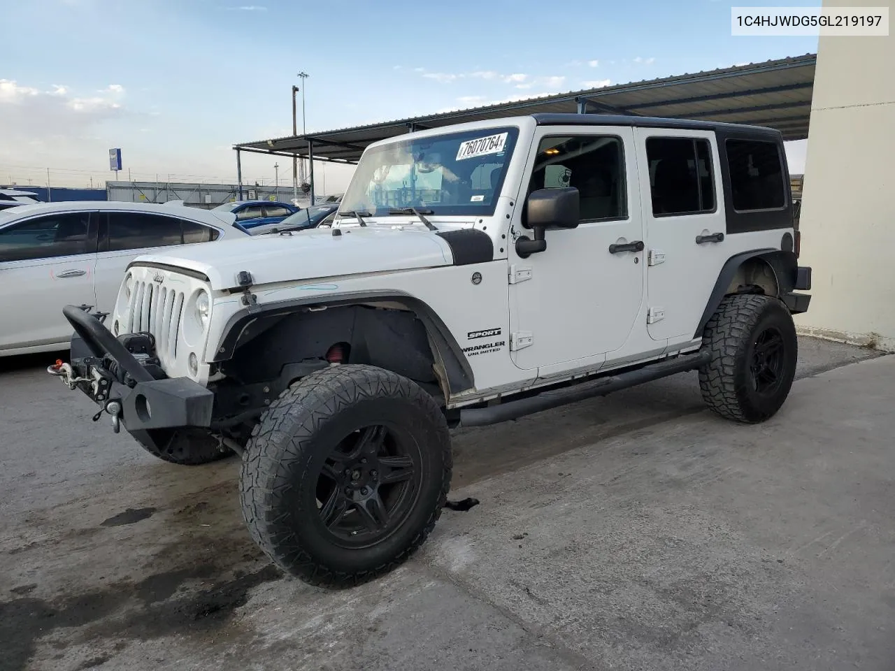 2016 Jeep Wrangler Unlimited Sport VIN: 1C4HJWDG5GL219197 Lot: 76070764