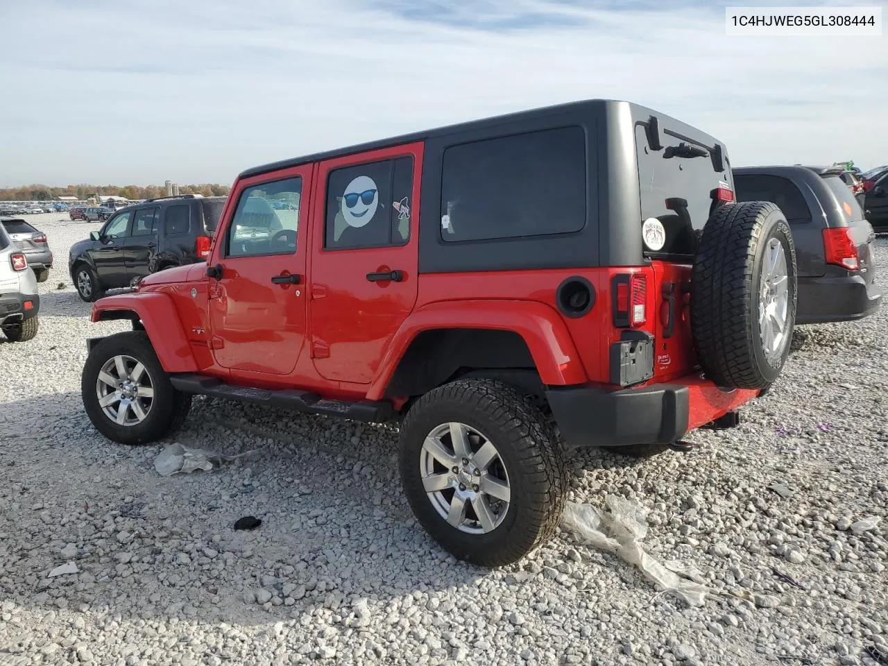 2016 Jeep Wrangler Unlimited Sahara VIN: 1C4HJWEG5GL308444 Lot: 77007194