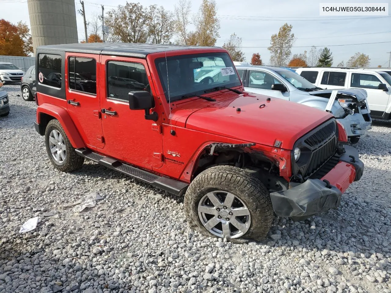 2016 Jeep Wrangler Unlimited Sahara VIN: 1C4HJWEG5GL308444 Lot: 77007194