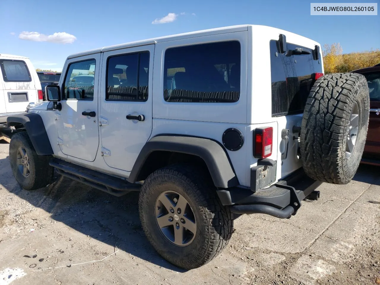 2016 Jeep Wrangler Unlimited Sahara VIN: 1C4BJWEG8GL260105 Lot: 77206374