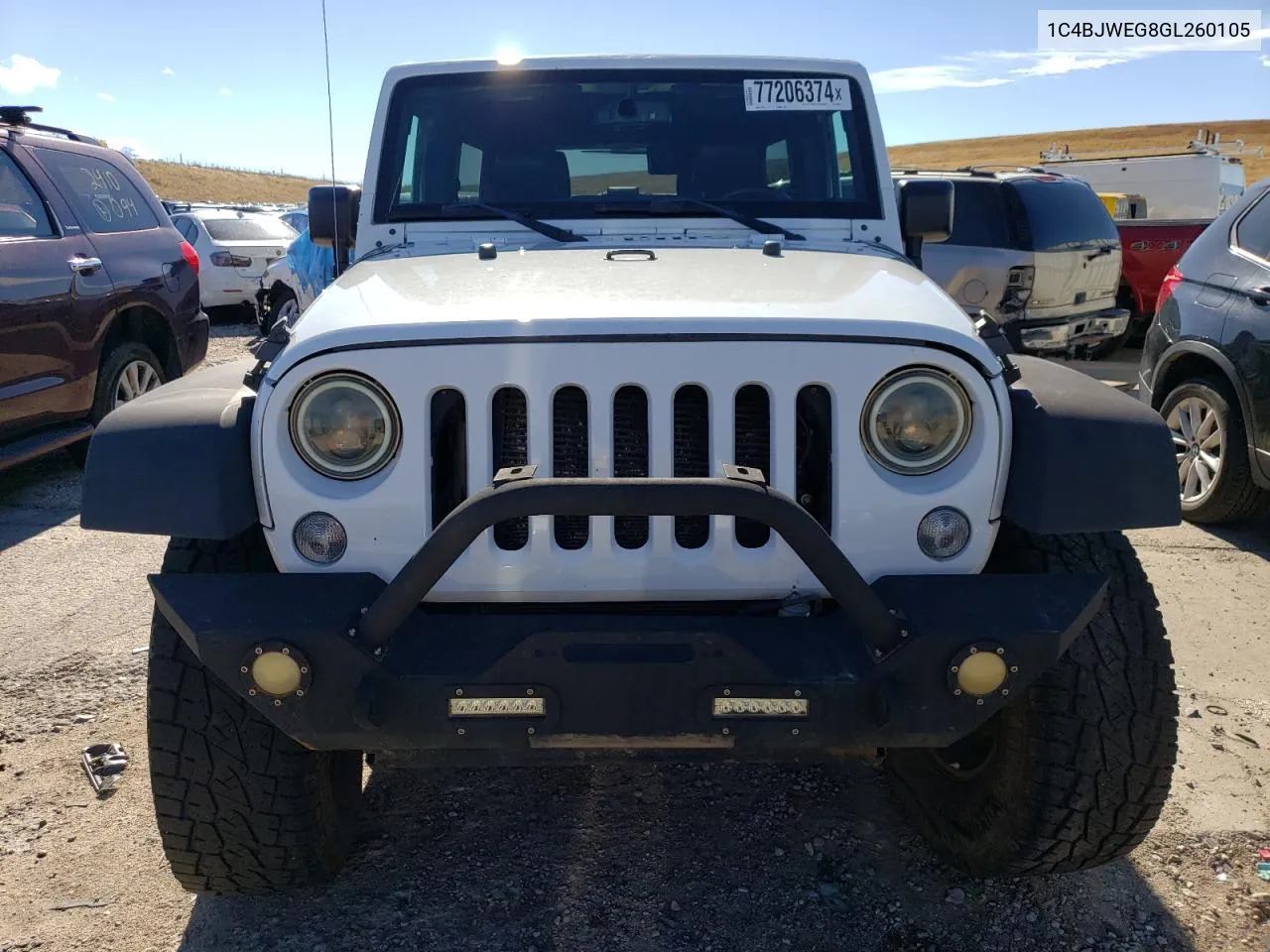 2016 Jeep Wrangler Unlimited Sahara VIN: 1C4BJWEG8GL260105 Lot: 77206374