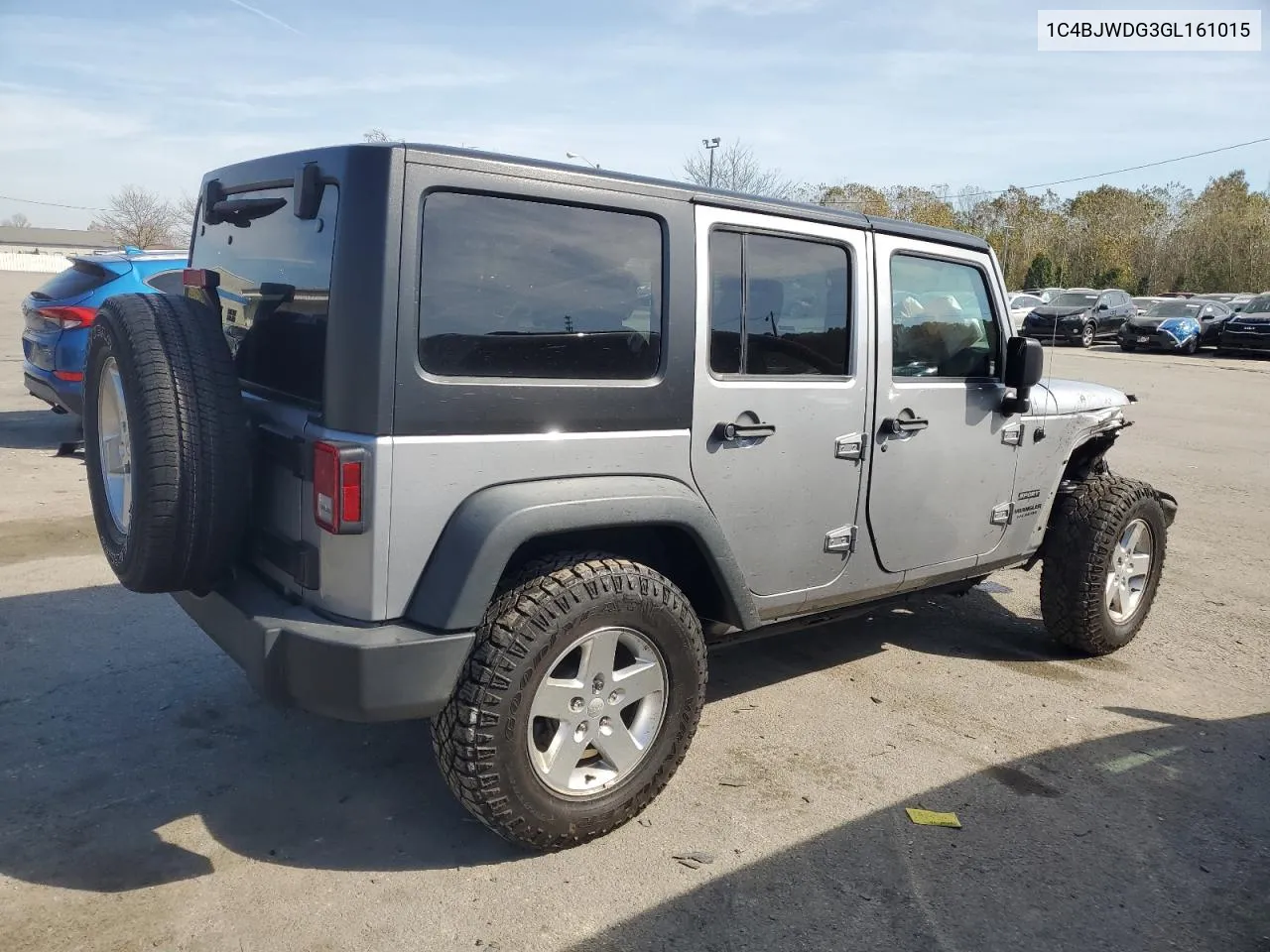 2016 Jeep Wrangler Unlimited Sport VIN: 1C4BJWDG3GL161015 Lot: 77316394