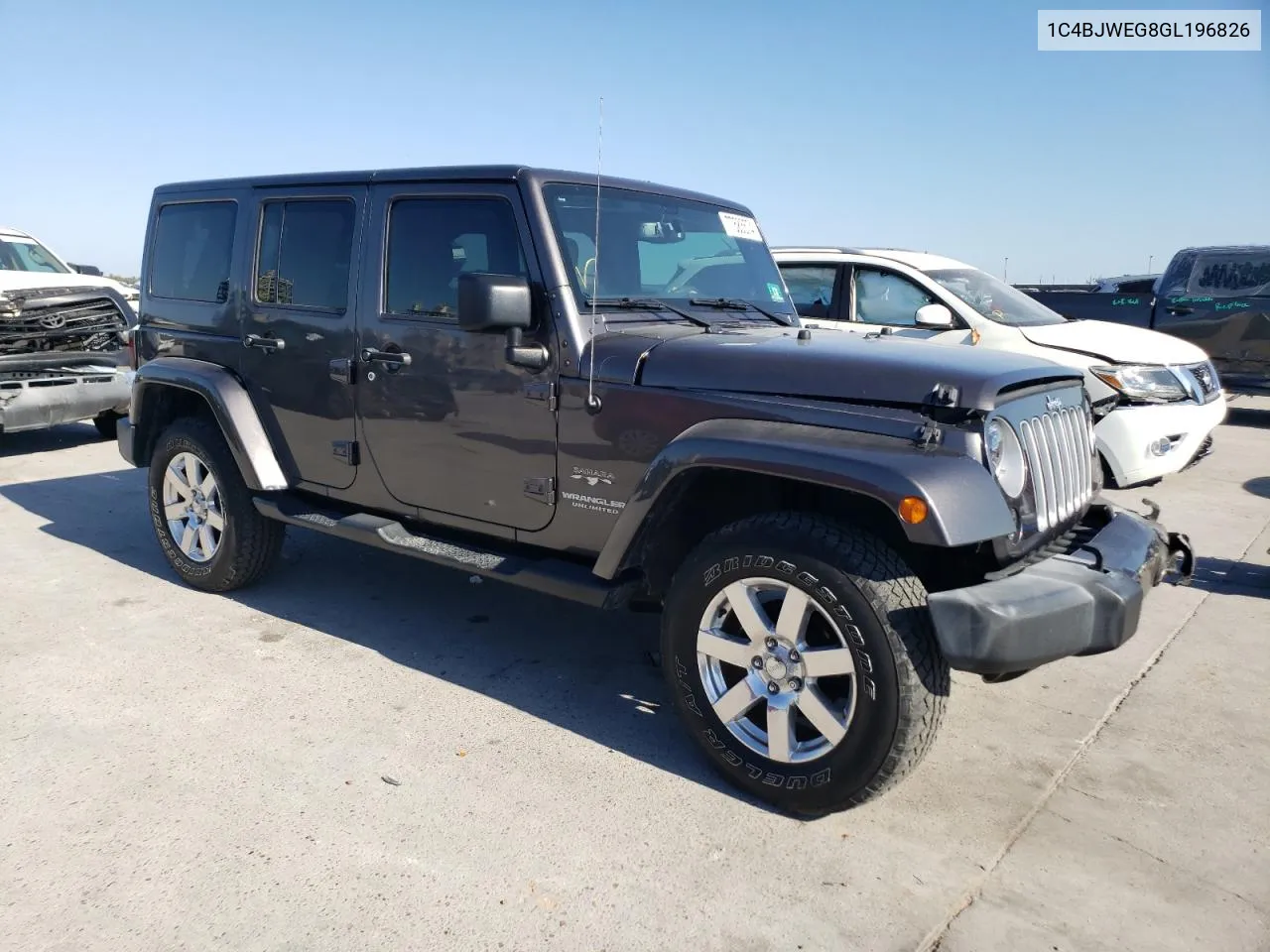 2016 Jeep Wrangler Unlimited Sahara VIN: 1C4BJWEG8GL196826 Lot: 77583574