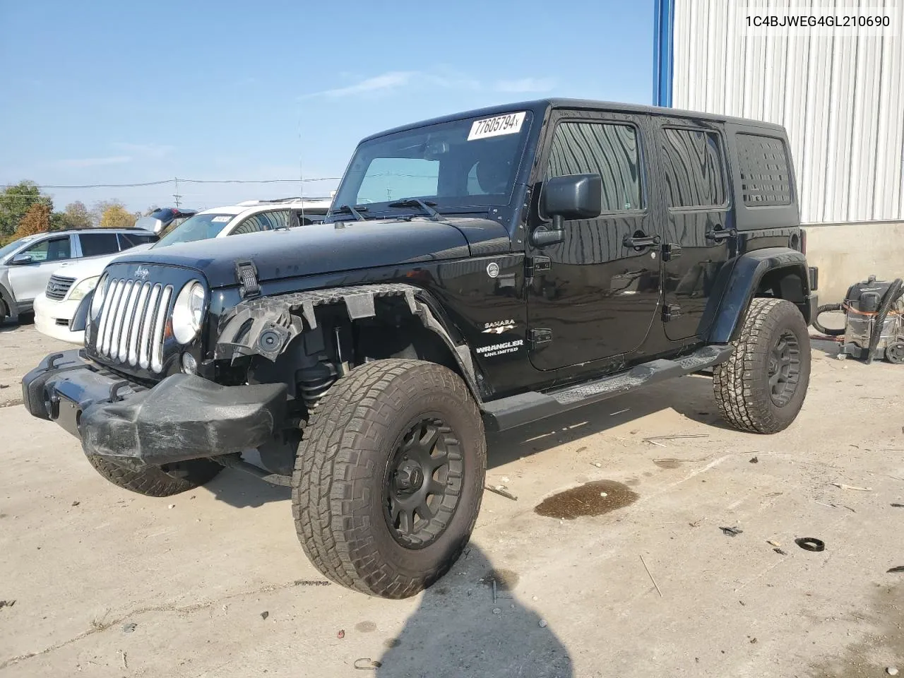 2016 Jeep Wrangler Unlimited Sahara VIN: 1C4BJWEG4GL210690 Lot: 77605794