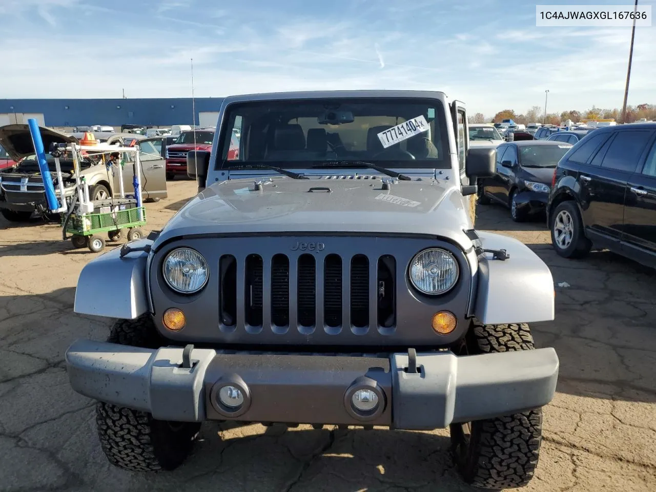 2016 Jeep Wrangler Sport VIN: 1C4AJWAGXGL167636 Lot: 77741404