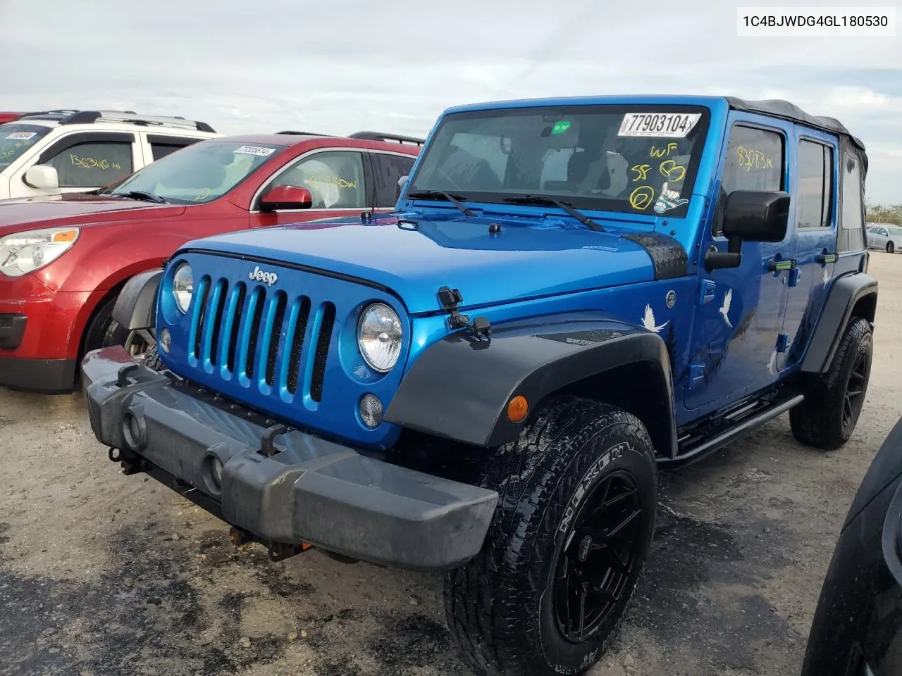 2016 Jeep Wrangler Unlimited Sport VIN: 1C4BJWDG4GL180530 Lot: 77903104