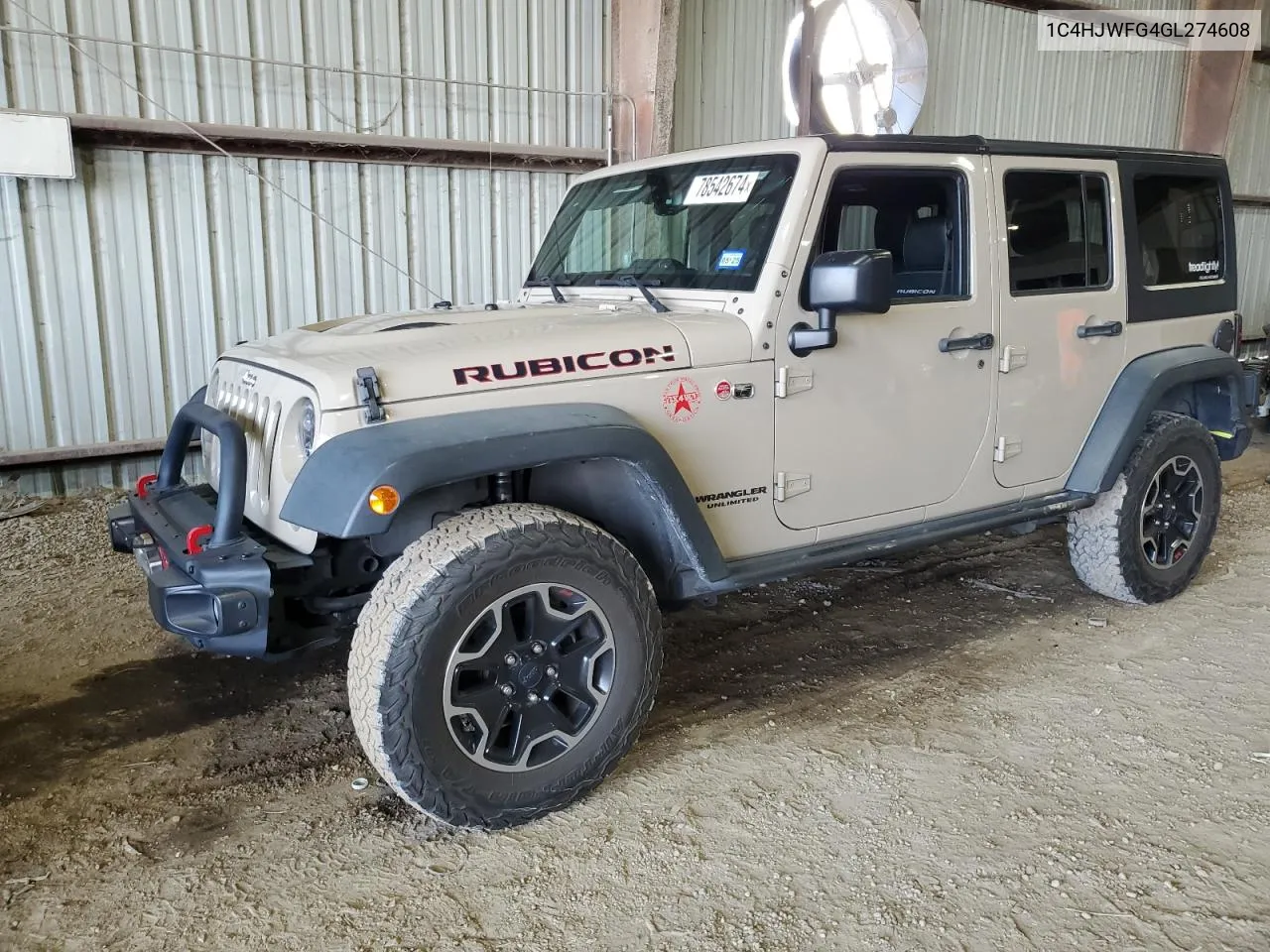 2016 Jeep Wrangler Unlimited Rubicon VIN: 1C4HJWFG4GL274608 Lot: 78542674