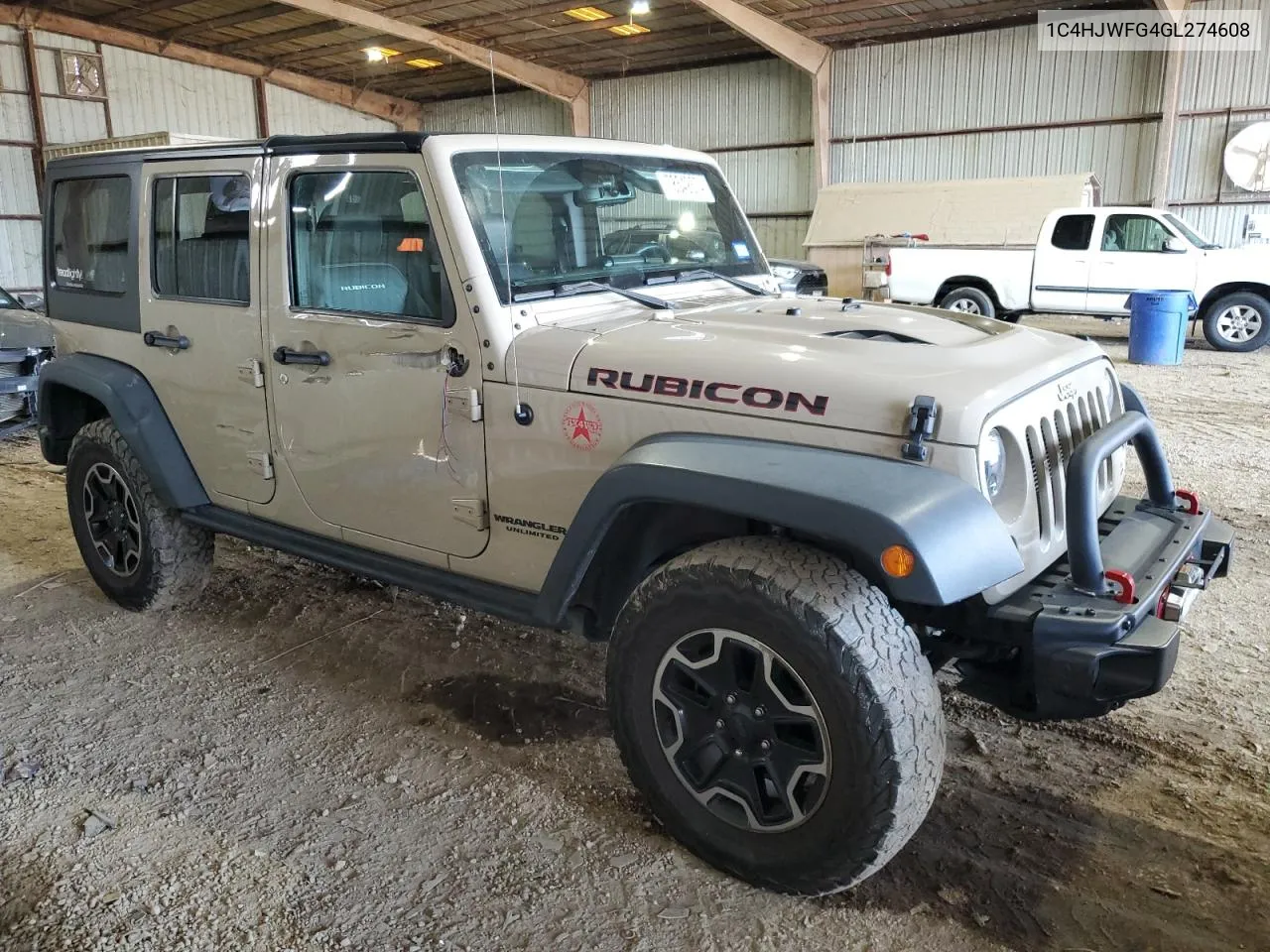 2016 Jeep Wrangler Unlimited Rubicon VIN: 1C4HJWFG4GL274608 Lot: 78542674