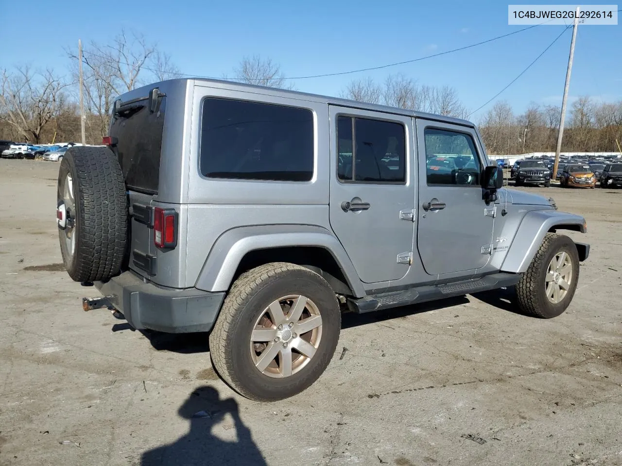 2016 Jeep Wrangler Unlimited Sahara VIN: 1C4BJWEG2GL292614 Lot: 79091824