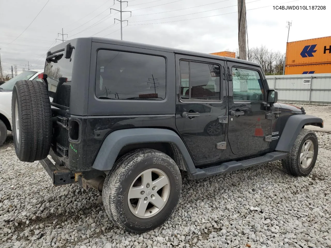 2016 Jeep Wrangler Unlimited Sport VIN: 1C4BJWDG1GL187208 Lot: 79651034