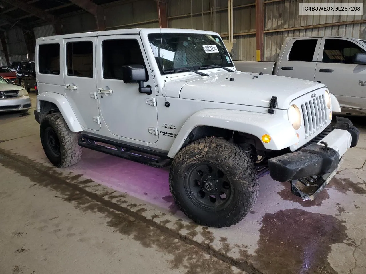 2016 Jeep Wrangler Unlimited Sahara VIN: 1C4BJWEGXGL287208 Lot: 80326214