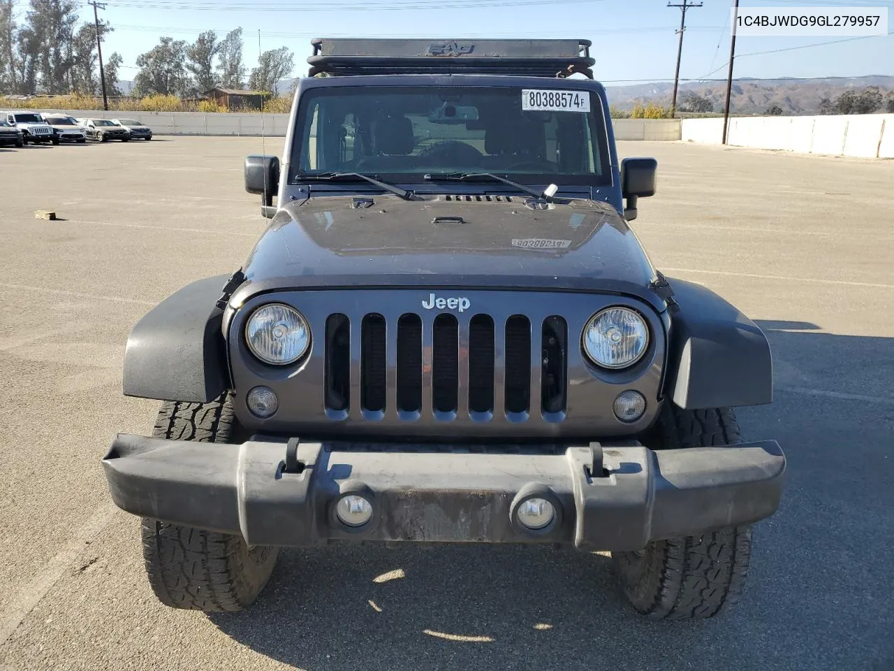 2016 Jeep Wrangler Unlimited Sport VIN: 1C4BJWDG9GL279957 Lot: 80388574