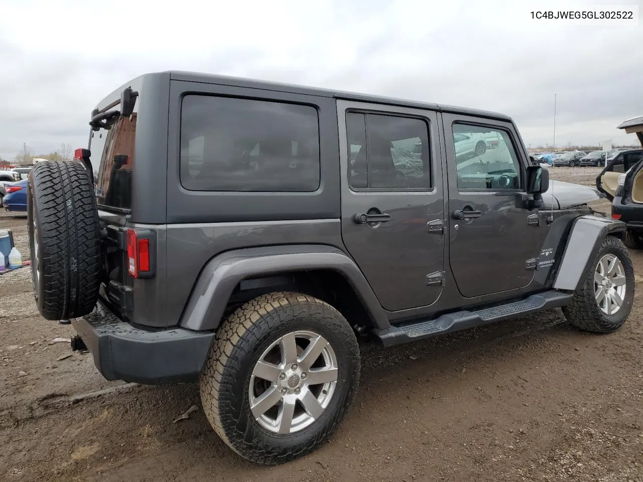 2016 Jeep Wrangler Unlimited Sahara VIN: 1C4BJWEG5GL302522 Lot: 80543144