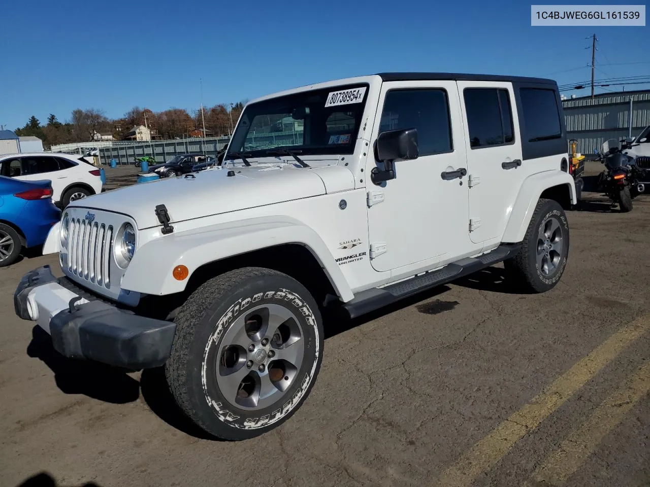 2016 Jeep Wrangler Unlimited Sahara VIN: 1C4BJWEG6GL161539 Lot: 80738954