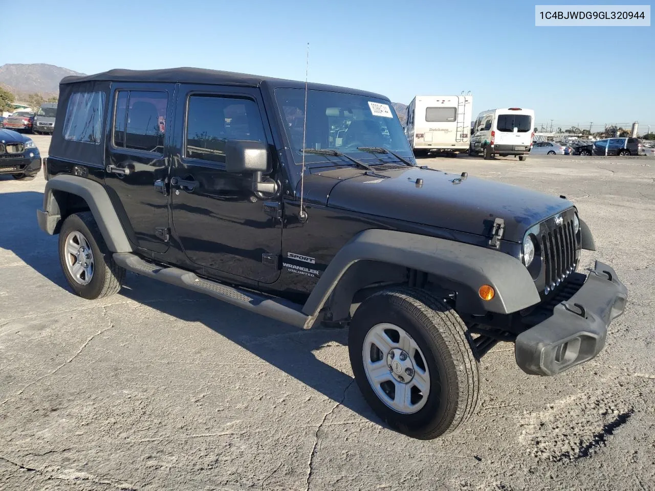 2016 Jeep Wrangler Unlimited Sport VIN: 1C4BJWDG9GL320944 Lot: 80884744