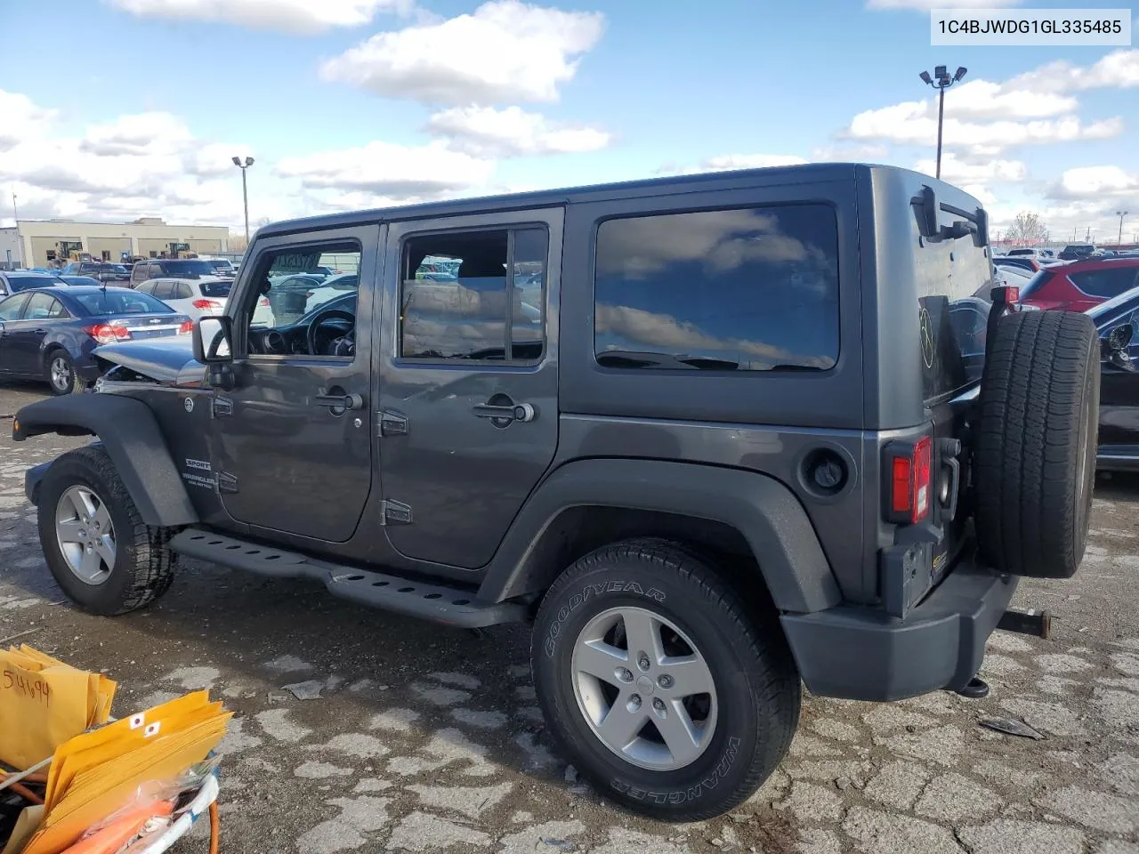 1C4BJWDG1GL335485 2016 Jeep Wrangler Unlimited Sport