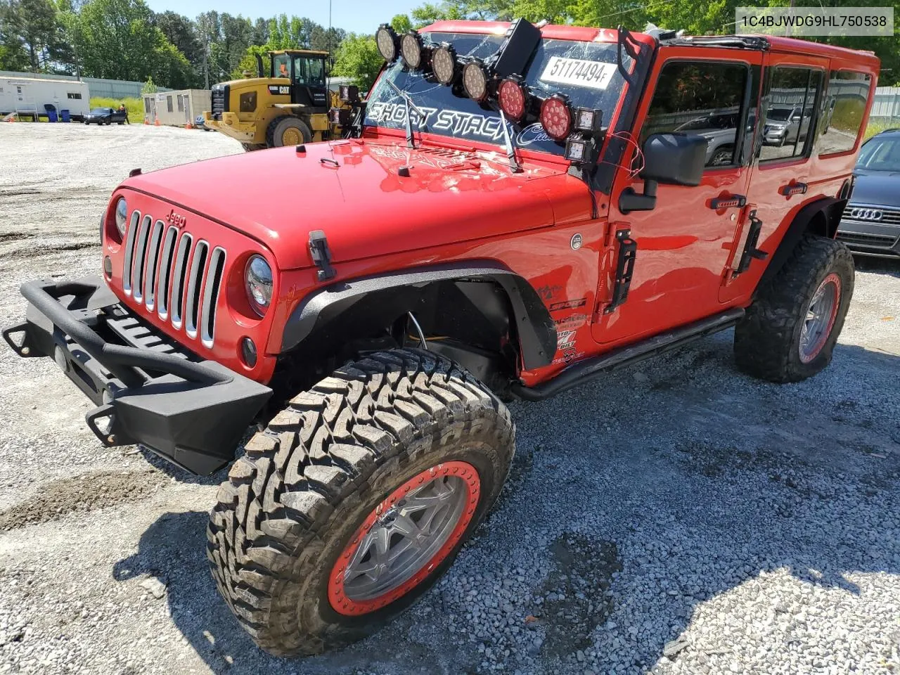 2017 Jeep Wrangler Unlimited Sport VIN: 1C4BJWDG9HL750538 Lot: 40630451