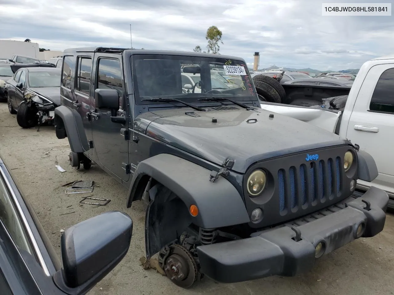 2017 Jeep Wrangler Unlimited Sport VIN: 1C4BJWDG8HL581841 Lot: 52239134